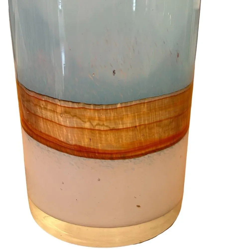 Cyan Design Medium Turquoise Cream & Brown Vase